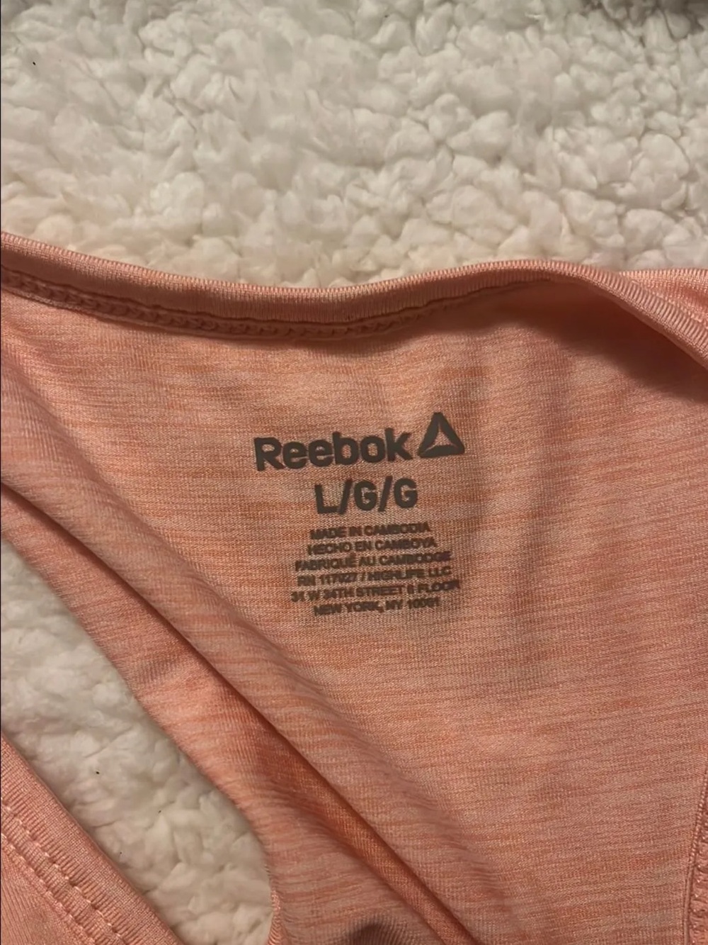 Reebok peach Racerback Performance Tank - Picture 3 of 3
